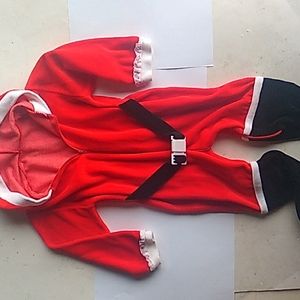 Baby Santa Christmas Costume Ugly Sweater Holiday Party Outfit Hoodie Romper